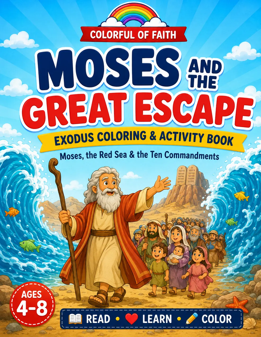 Moses and the Great Escape coloring book cover